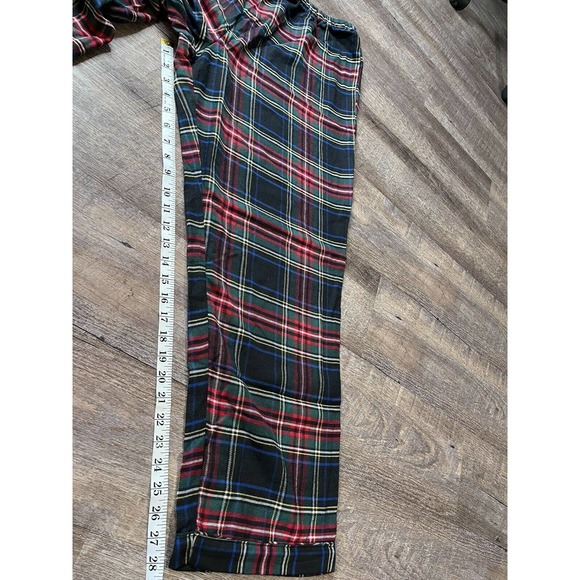 Pottery Barn Mens Pajamas Holiday Plaid Size Large Red and Green M8 - Picture 6 of 7